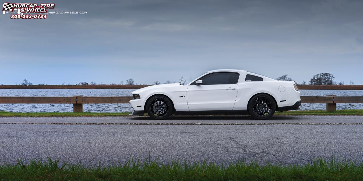 vehicle gallery/ford mustang niche essen m147 20x9  Matte Black wheels and rims